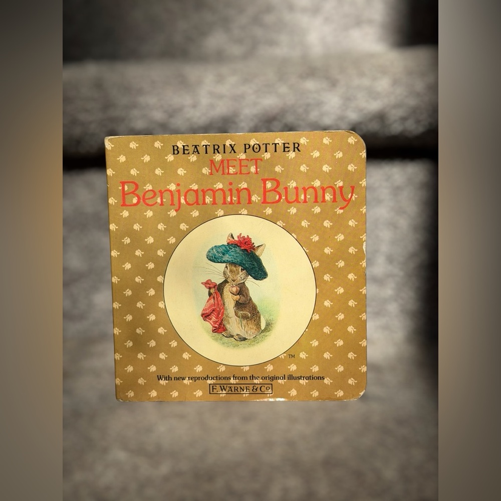 Vintage Beatrix Potter Peter Rabbit Benjamin Bunny Board Book Lot Kids Baby